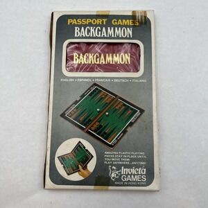 Vintage‎ 1973 Passport Backgammon Pieces Unpunched With Dice Invicta Games NEW